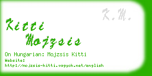 kitti mojzsis business card